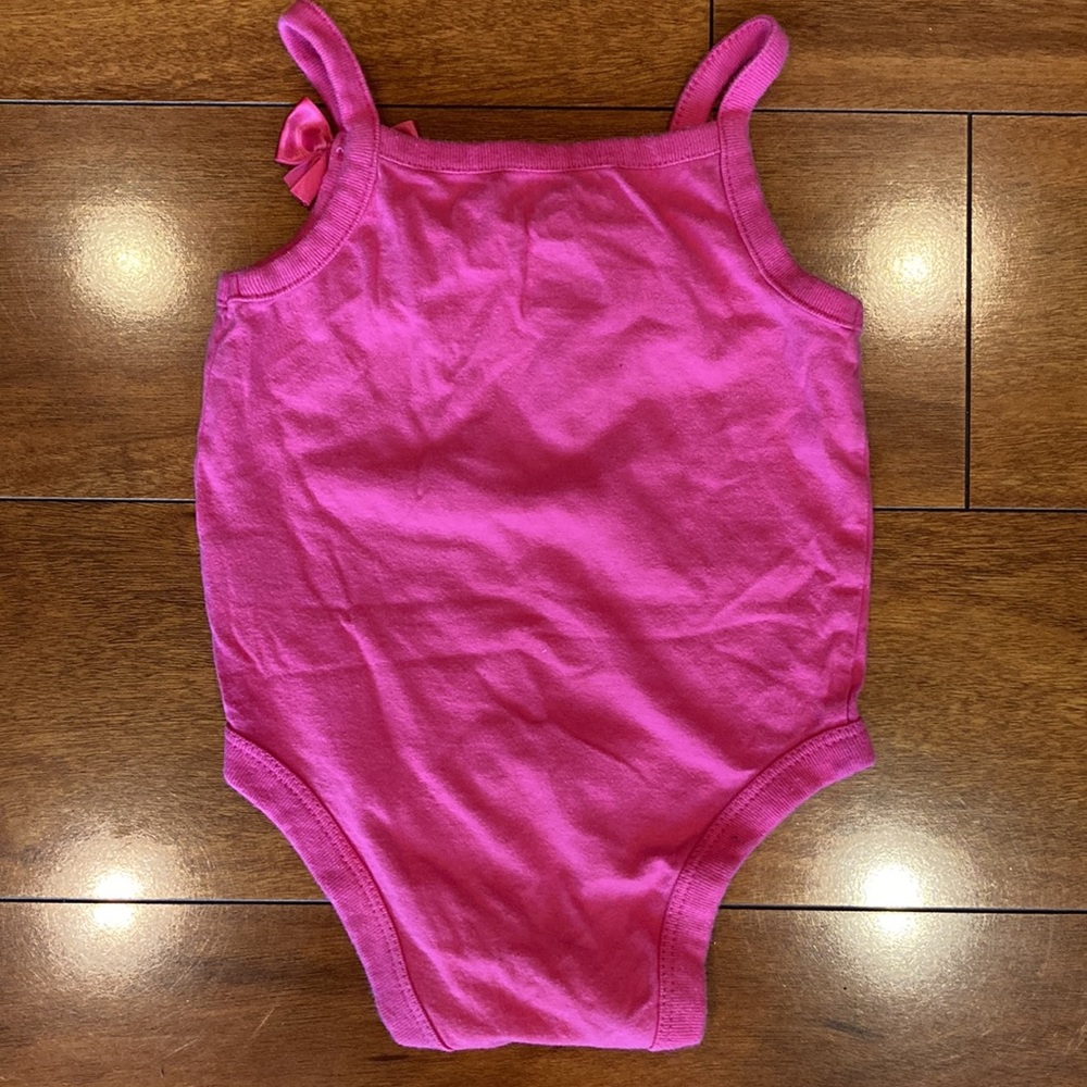 Garanimals Camisole Spaghetti Strap Baby One Piece Size 3-6 Months Pink - Picture 5 of 6